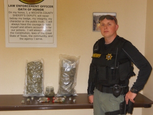 Deputy Mitchell with seized narcotics